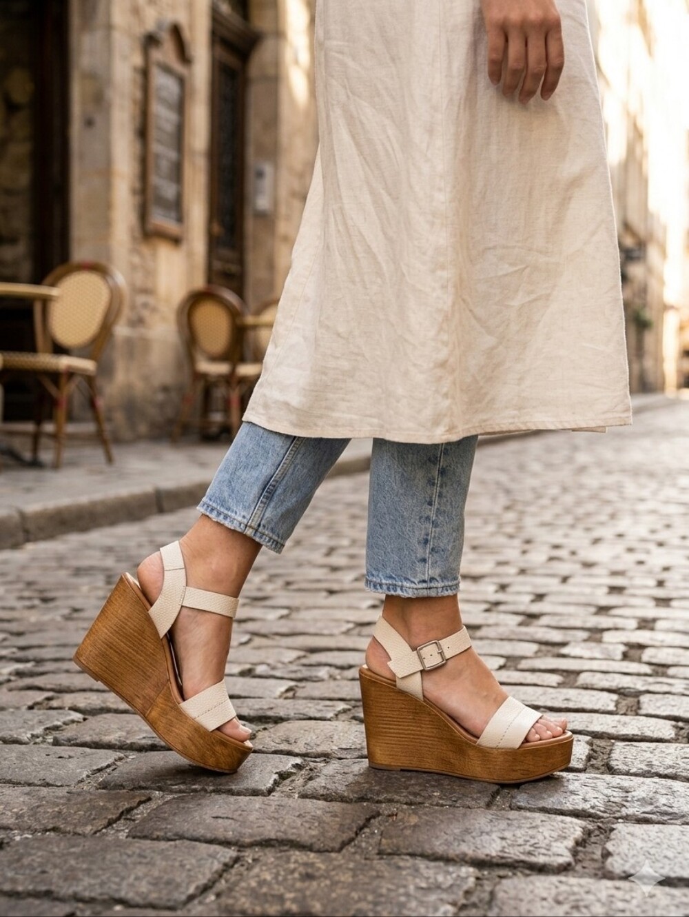 Steve Madden Cream Wedges
